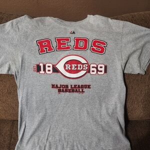 Men's Cincinnati Red MLB Majestic Baseball T-Shirt Sz.Lg